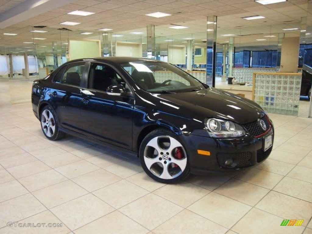 2009 GLI Sedan - Deep Black Metallic / Anthracite Black Leather photo #1