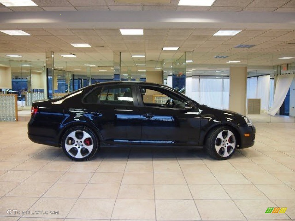 2009 GLI Sedan - Deep Black Metallic / Anthracite Black Leather photo #8