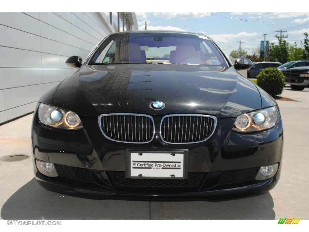 2009 3 Series 328i Convertible - Jet Black / Cream Beige Dakota Leather photo #2