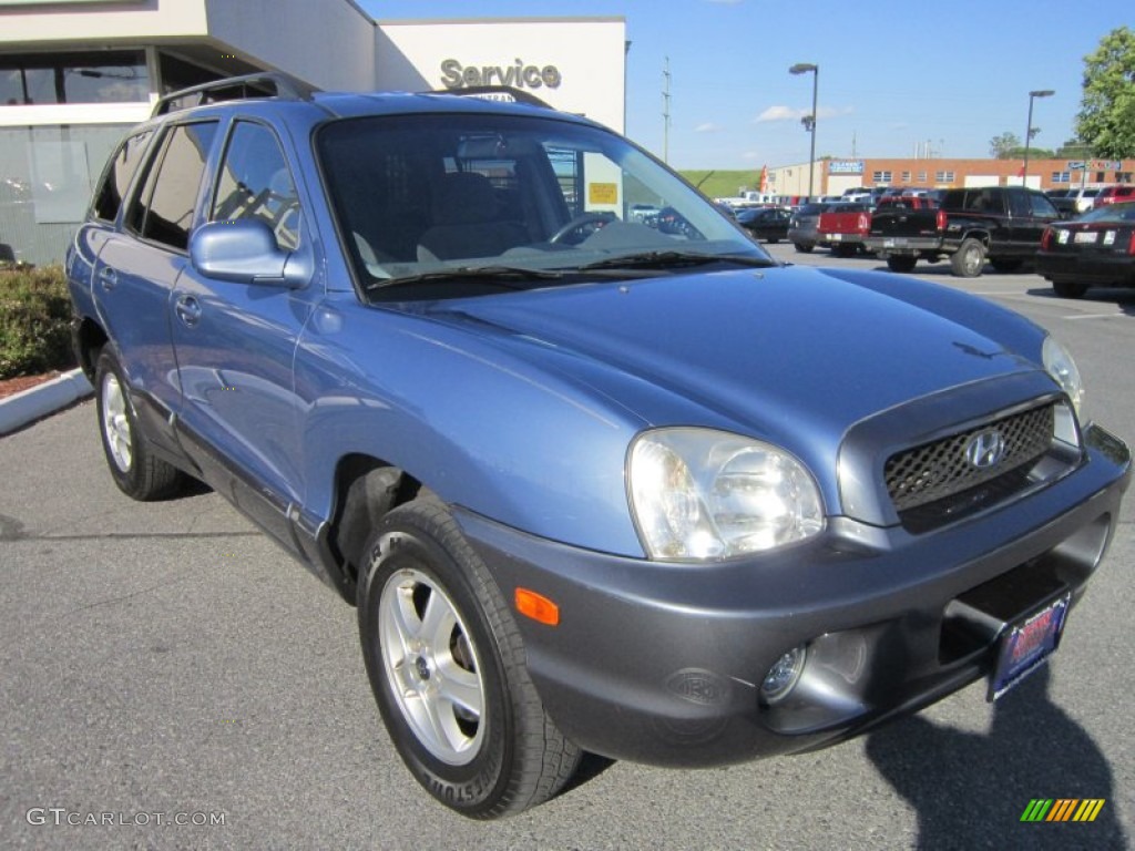 2003 Santa Fe GLS 4WD - Arctic Blue / Gray photo #7