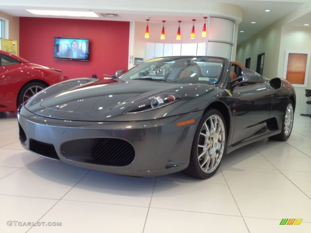 2007 F430 Spider F1 - Grigio Silverstone (Dark Grey Metallic) / Beige (Tan) photo #3