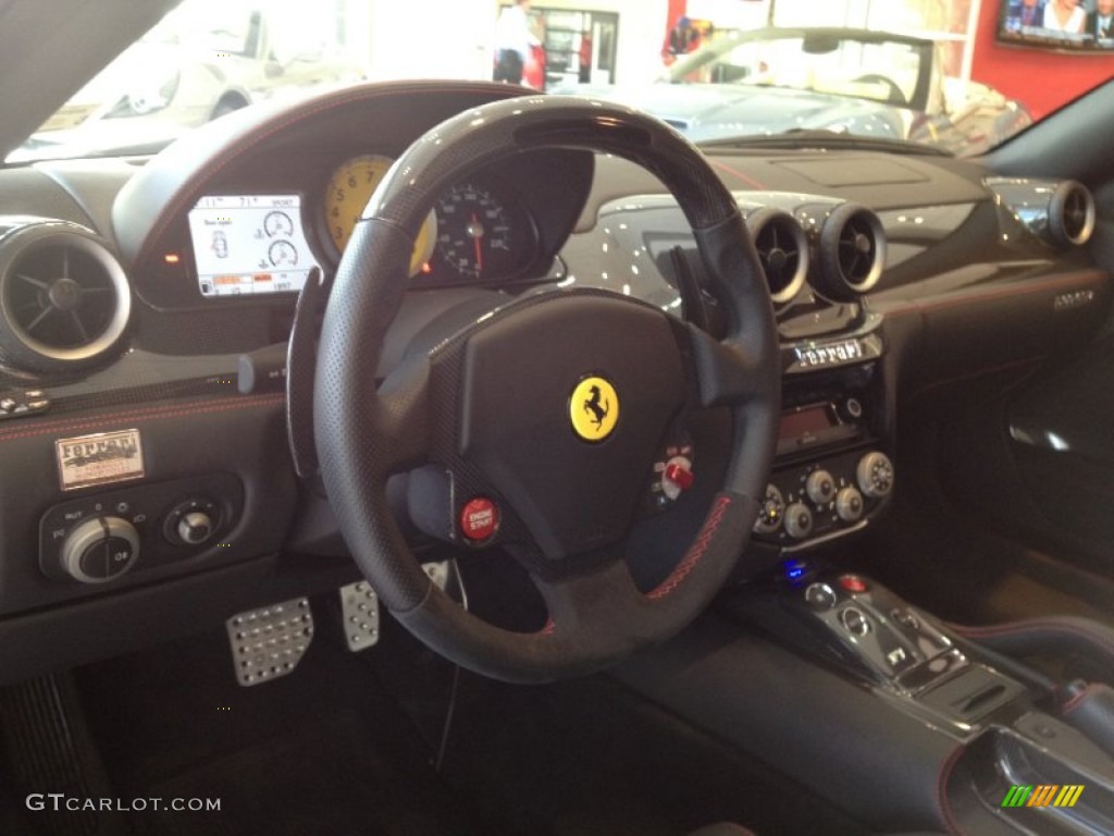 2010 Ferrari 599 GTB Fiorano HGTE Nero Steering Wheel Photo #65078846