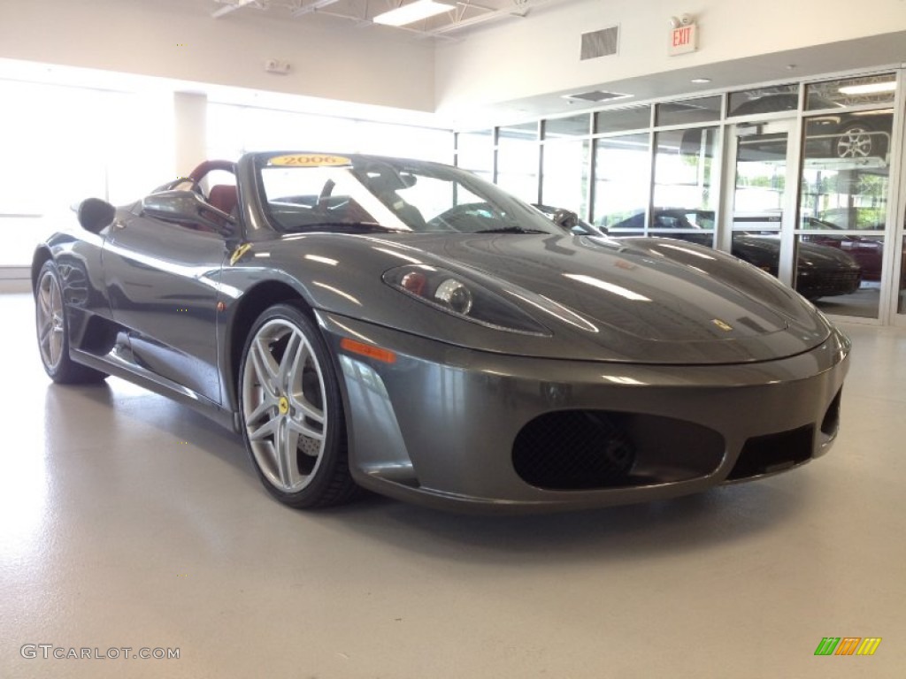 2006 F430 Spider F1 - Grigio Silverstone (Dark Grey Metallic) / Rosso (Red) photo #1