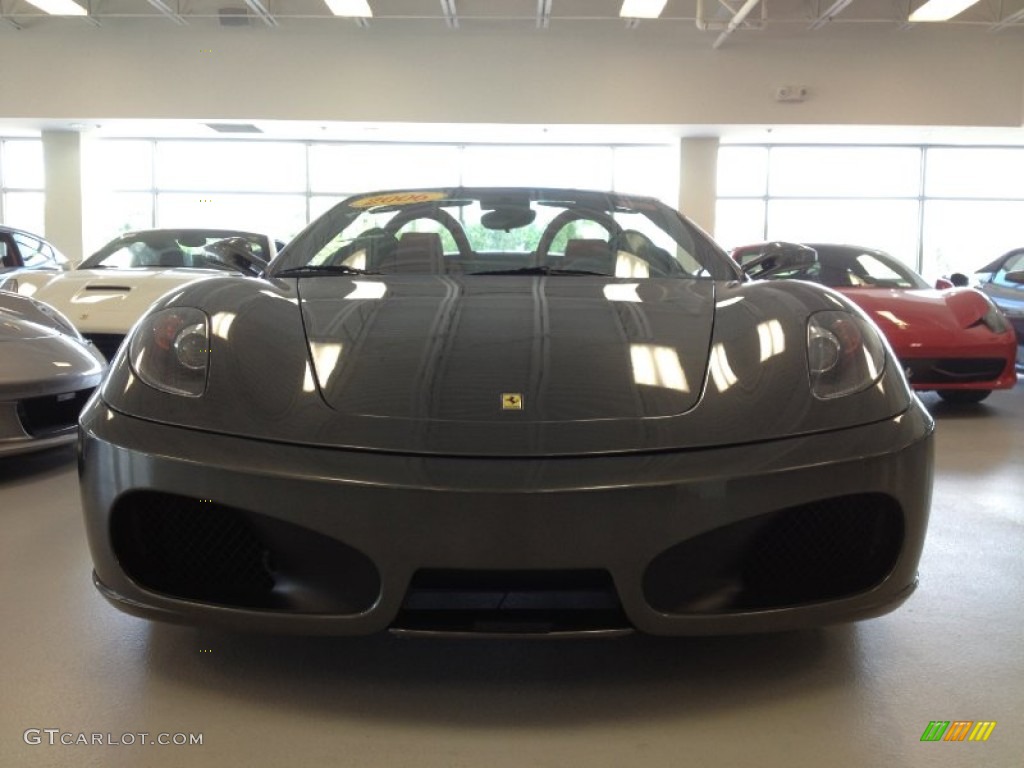 2006 F430 Spider F1 - Grigio Silverstone (Dark Grey Metallic) / Rosso (Red) photo #2