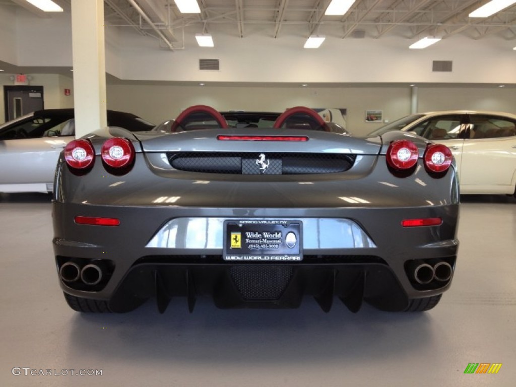 2006 F430 Spider F1 - Grigio Silverstone (Dark Grey Metallic) / Rosso (Red) photo #6