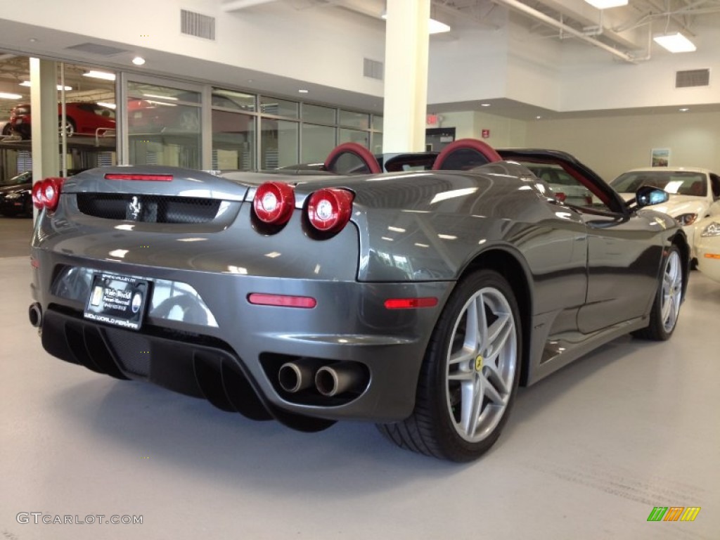 2006 F430 Spider F1 - Grigio Silverstone (Dark Grey Metallic) / Rosso (Red) photo #7