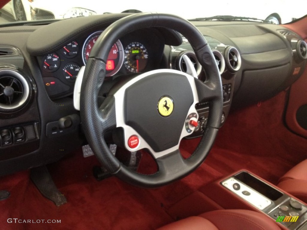 2006 Ferrari F430 Spider F1 Rosso (Red) Steering Wheel Photo #65079095