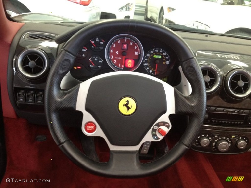 2006 Ferrari F430 Spider F1 Rosso (Red) Steering Wheel Photo #65079119