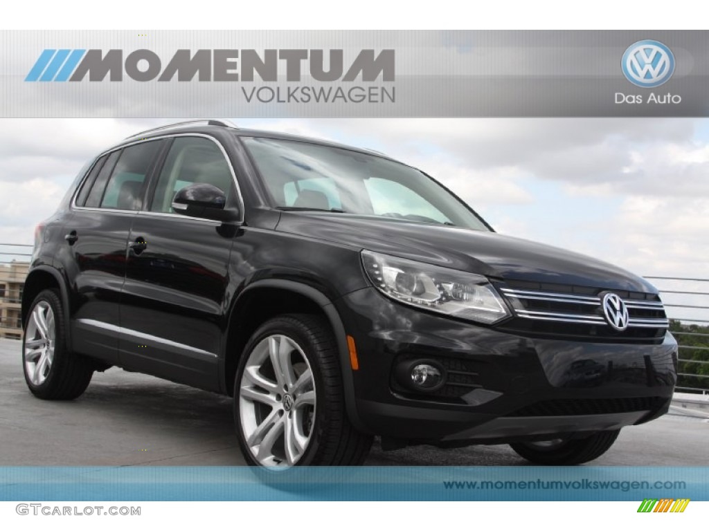2012 Tiguan SEL - Deep Black Metallic / Beige photo #1