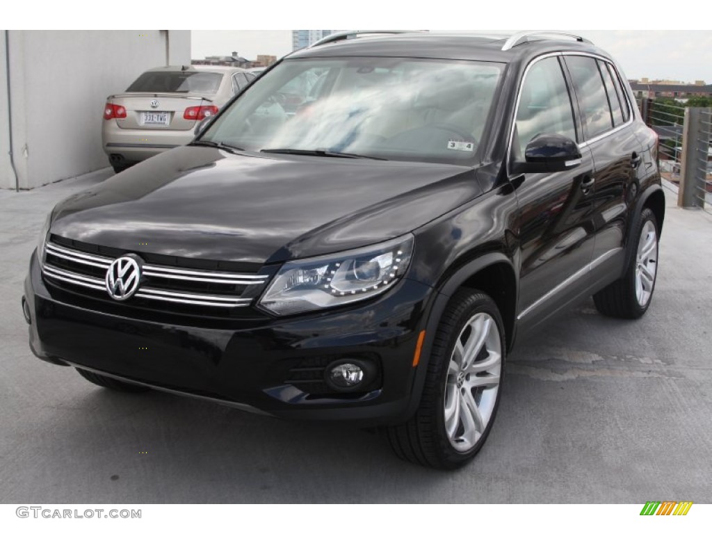 2012 Tiguan SEL - Deep Black Metallic / Beige photo #3