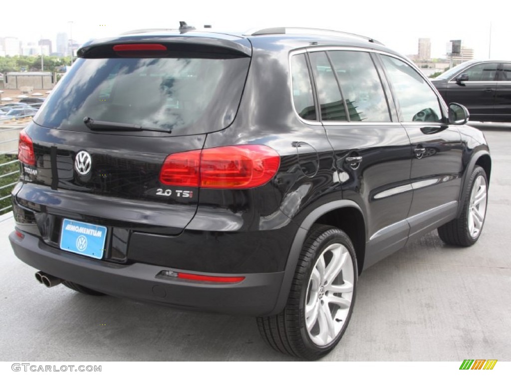 2012 Tiguan SEL - Deep Black Metallic / Beige photo #6