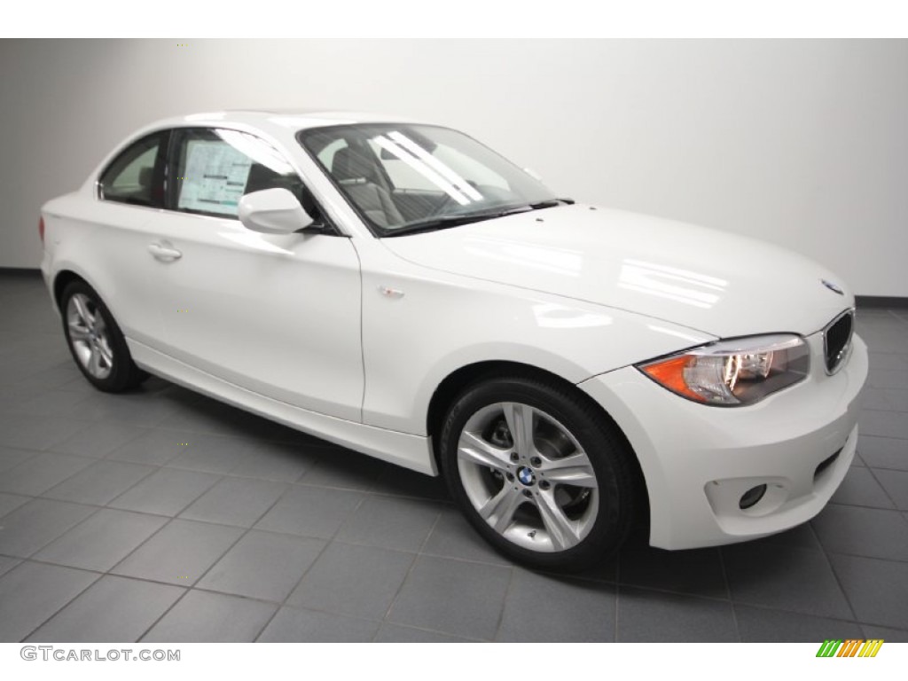 2012 1 Series 128i Coupe - Alpine White / Oyster photo #1