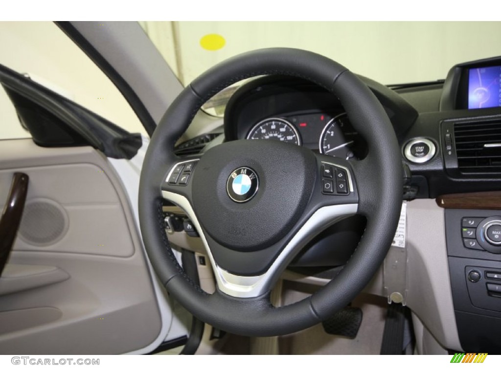 2012 1 Series 128i Coupe - Alpine White / Oyster photo #7