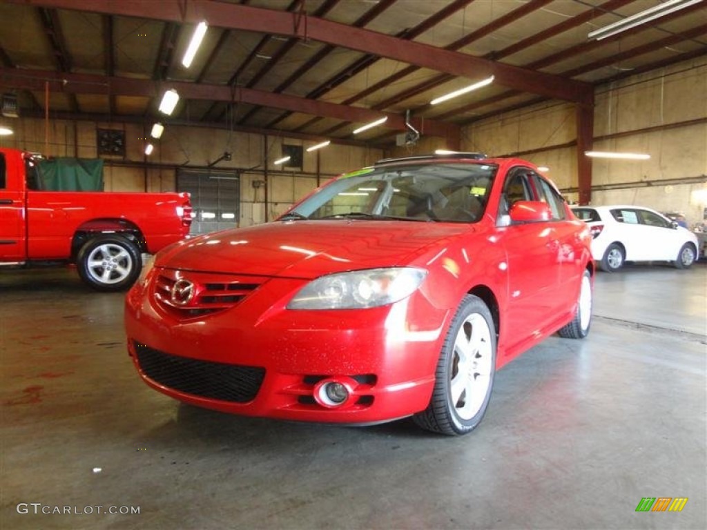 2004 MAZDA3 s Sedan - Velocity Red / Black photo #2