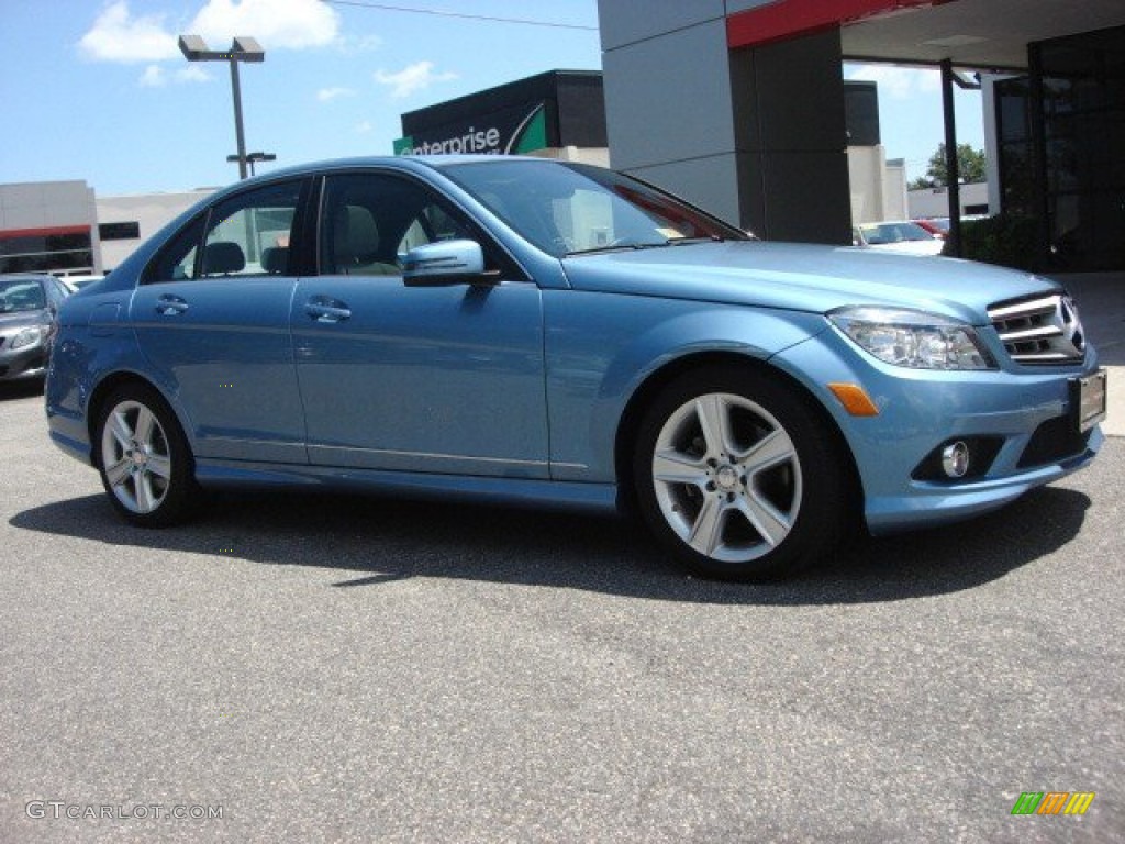 Quartz Blue Metallic 2010 Mercedes-Benz C 300 Sport Exterior Photo #65086367