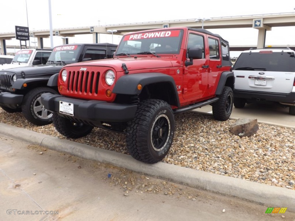 2009 Wrangler Unlimited X 4x4 - Flame Red / Dark Slate Gray/Medium Slate Gray photo #1