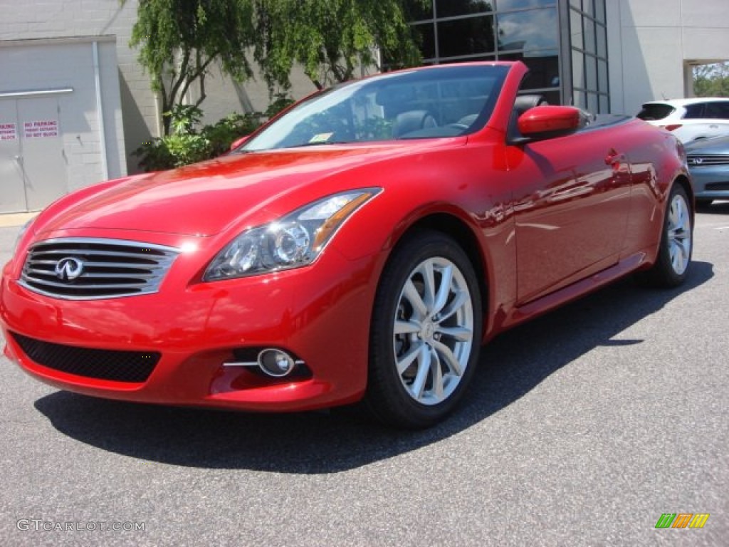2011 G 37 Convertible - Vibrant Red / Graphite photo #7