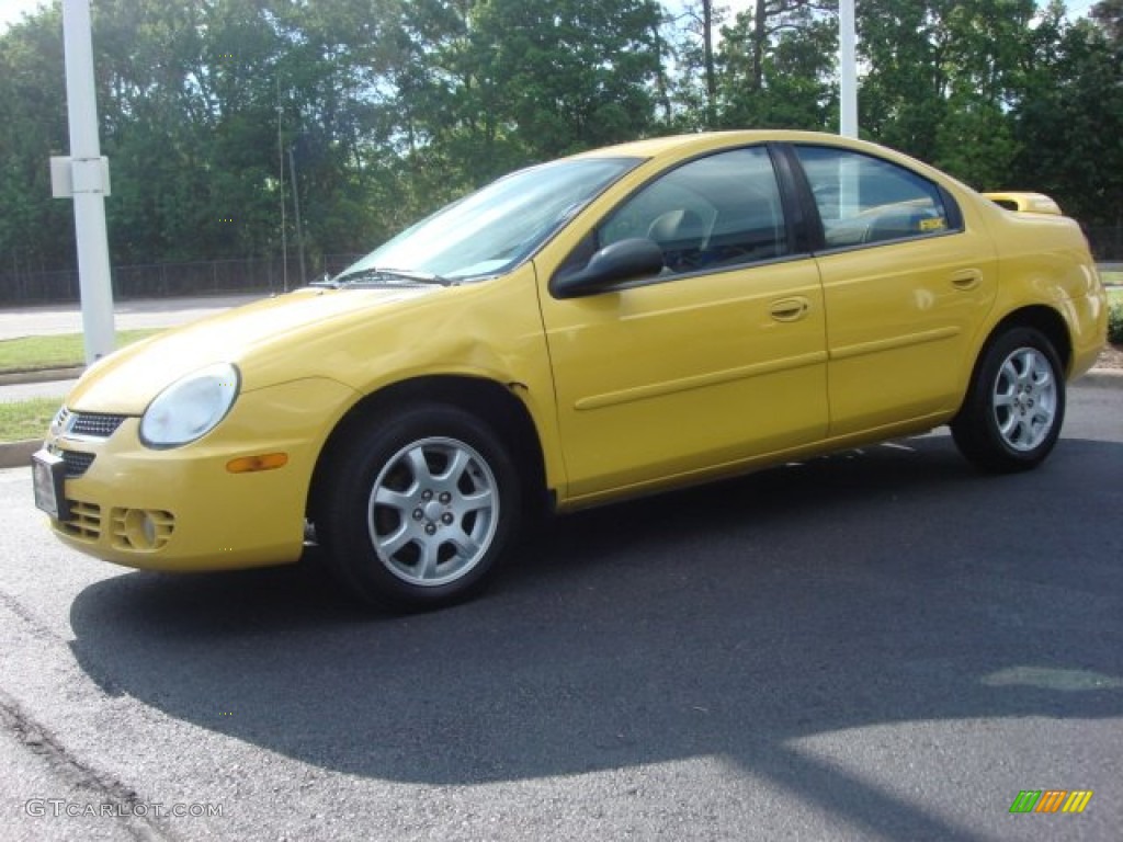 2004 Neon SXT - Solar Yellow / Dark Slate Gray photo #6