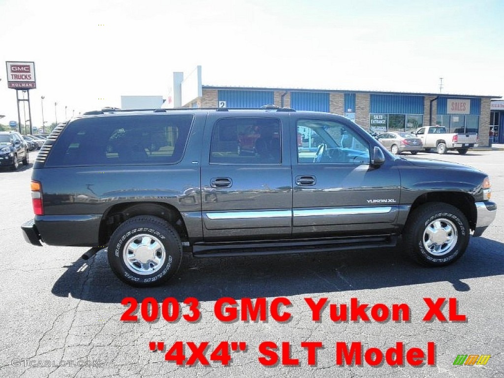 2003 Yukon XL SLT 4x4 - Carbon Metallic / Pewter/Dark Pewter photo #1