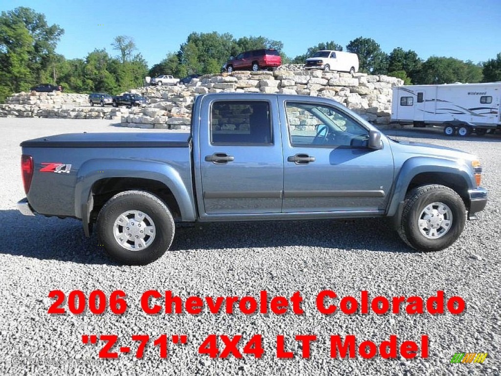 2006 Colorado Z71 Crew Cab 4x4 - Blue Granite Metallic / Very Dark Pewter photo #1