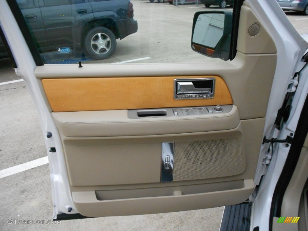 2009 Lincoln Navigator Standard Navigator Model Camel Door Panel Photo #65093723