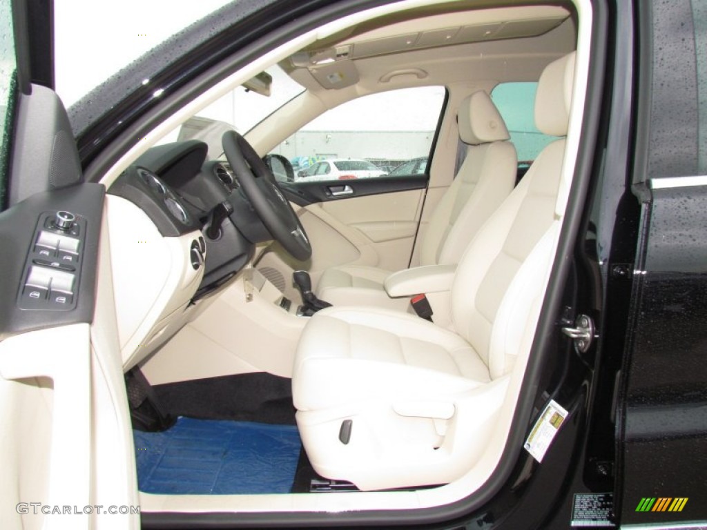 2012 Tiguan SE - Deep Black Metallic / Beige photo #3
