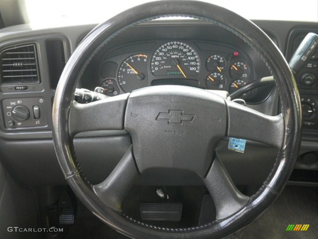 2005 Chevrolet Silverado 2500HD LS Crew Cab Dark Charcoal Steering Wheel Photo #65097159
