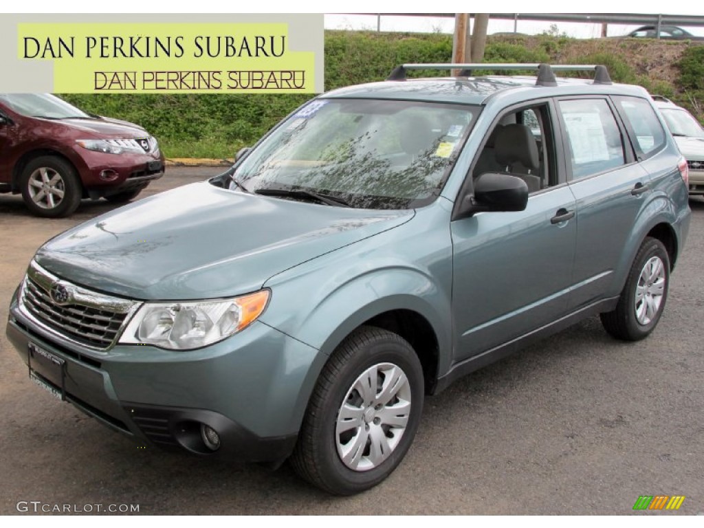 2009 Forester 2.5 X - Sage Green Metallic / Platinum photo #1
