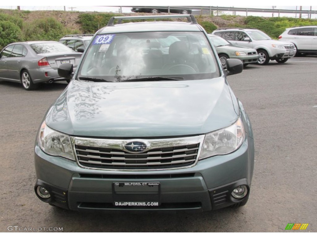2009 Forester 2.5 X - Sage Green Metallic / Platinum photo #2