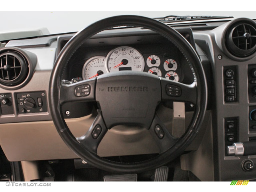 2003 Hummer H2 SUV Wheat Steering Wheel Photo #65098044