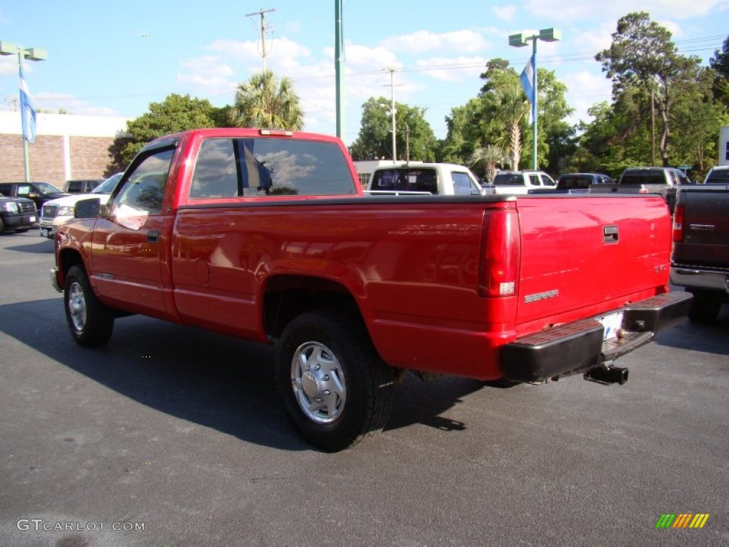 2000 Sierra 2500 SL Regular Cab - Fire Red / Graphite photo #6