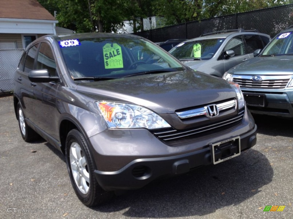 2009 CR-V EX 4WD - Urban Titanium Metallic / Black photo #3
