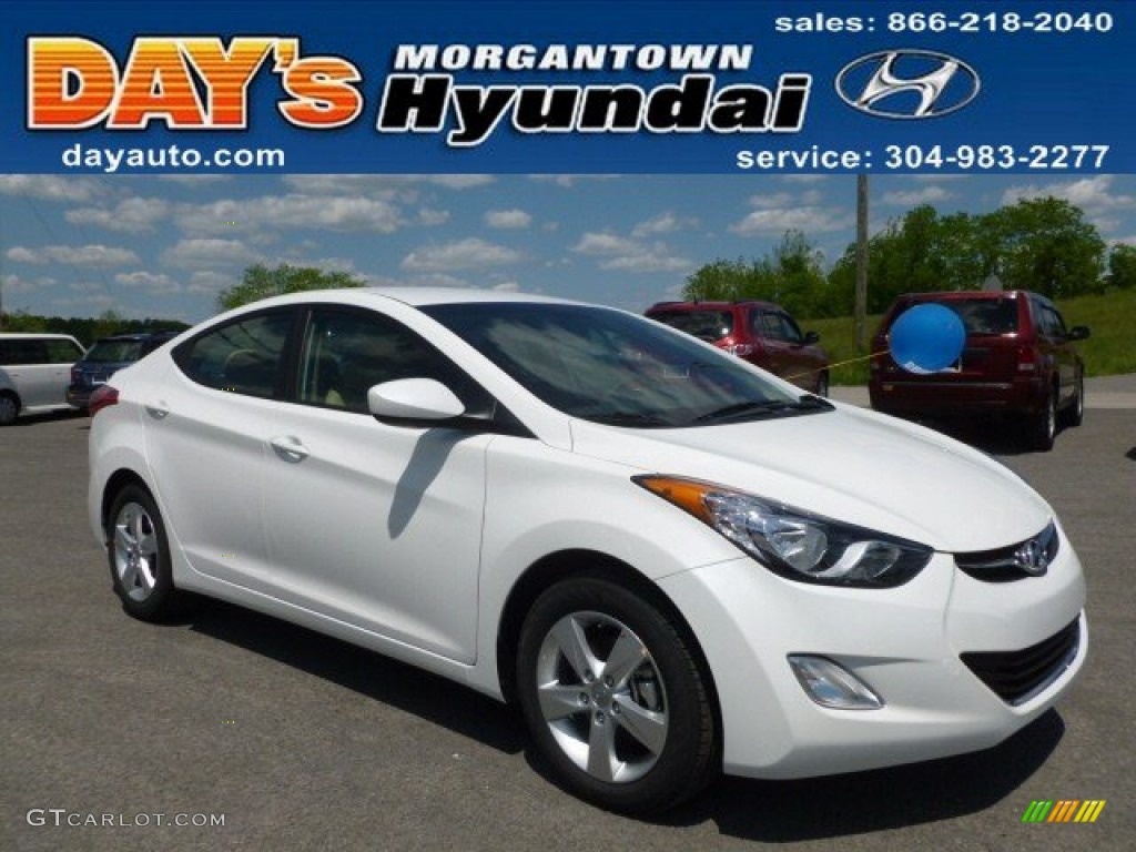 2013 Elantra GLS - Shimmering White / Beige photo #1