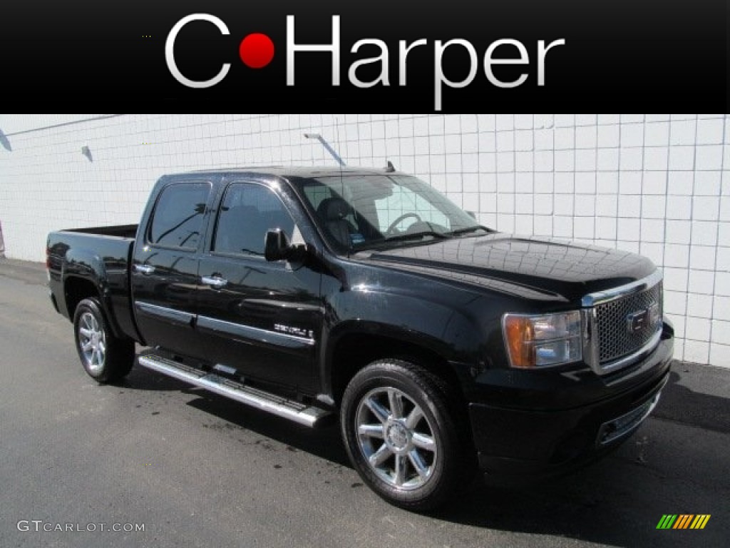 2008 Sierra 1500 Denali Crew Cab AWD - Onyx Black / Ebony photo #1