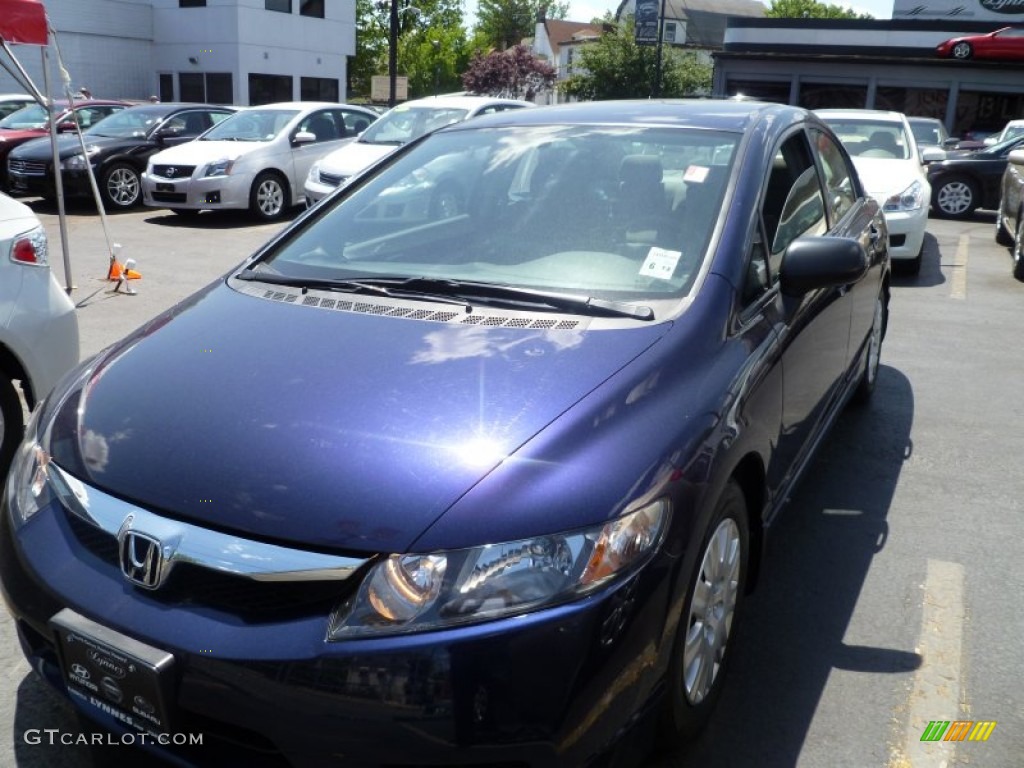 2009 Civic DX-VP Sedan - Royal Blue Pearl / Gray photo #1