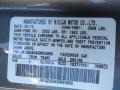 KAD: Gun Metallic 2012 Nissan 370Z Coupe Color Code
