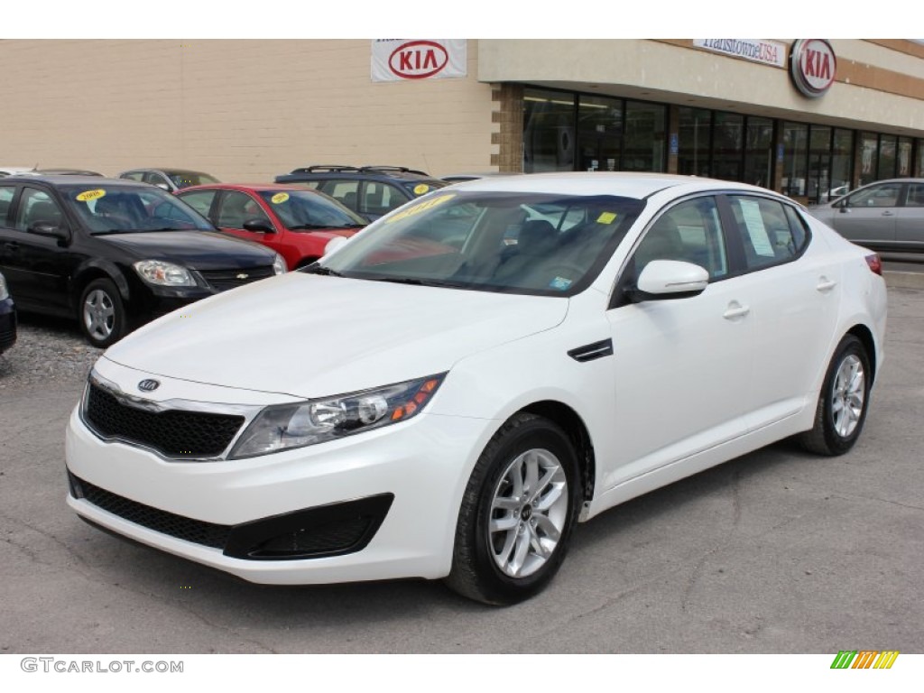 2011 Optima LX - Snow White Pearl / Beige photo #1