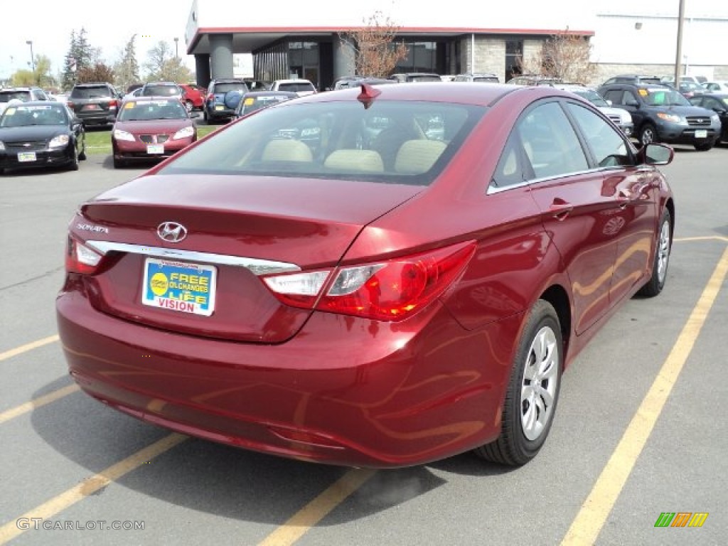 2011 Sonata GLS - Venetian Red / Camel photo #2