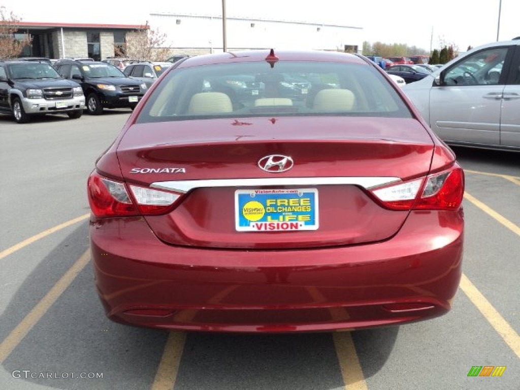 2011 Sonata GLS - Venetian Red / Camel photo #8