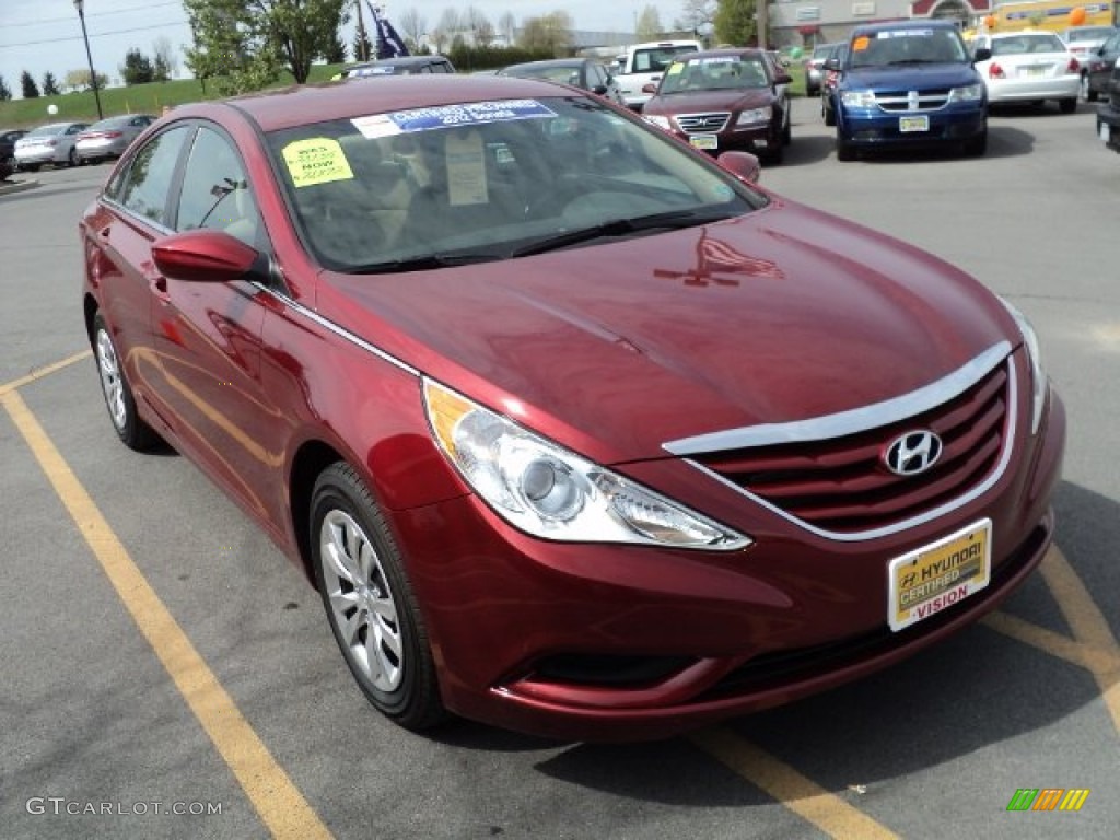 2011 Sonata GLS - Venetian Red / Camel photo #9