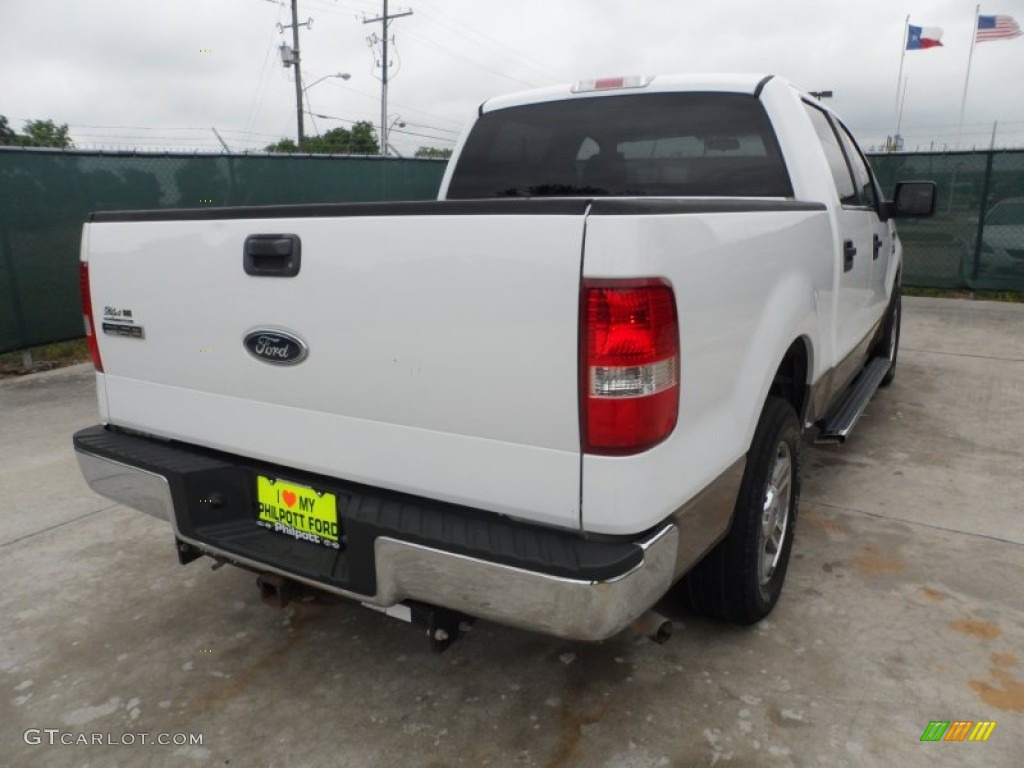 2005 F150 XLT SuperCrew - Oxford White / Tan photo #3