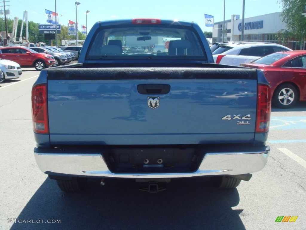 2006 Ram 1500 SLT Quad Cab 4x4 - Atlantic Blue Pearl / Medium Slate Gray photo #8