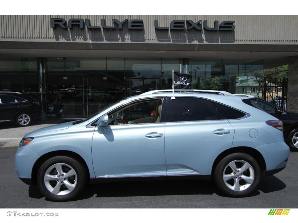 2010 RX 350 AWD - Cerulean Blue Metallic / Parchment/Brown Walnut photo #3