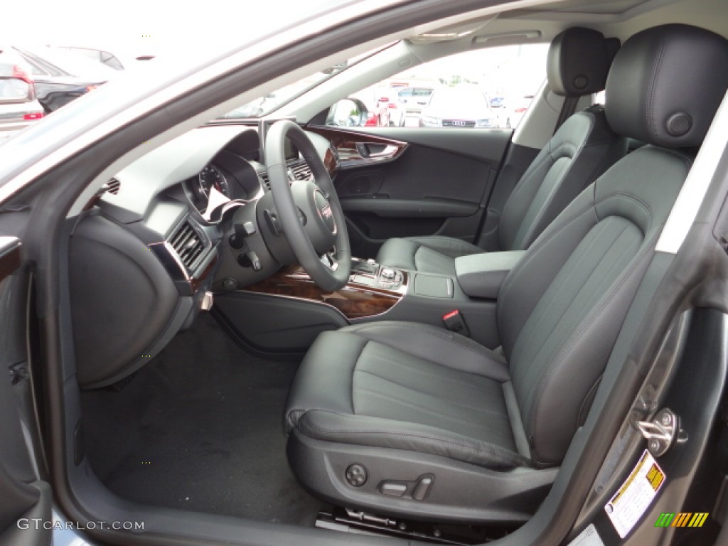 Black Interior 2012 Audi A7 3.0T quattro Prestige Photo #65122258