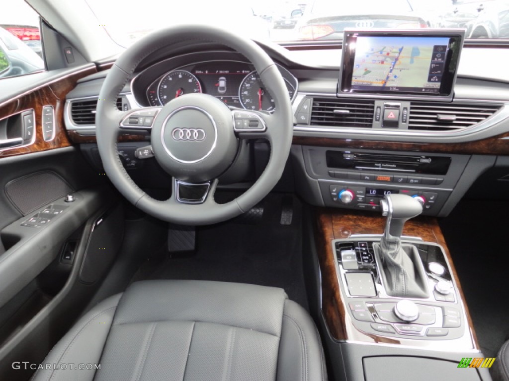 2012 Audi A7 3.0T quattro Prestige Black Dashboard Photo #65122276