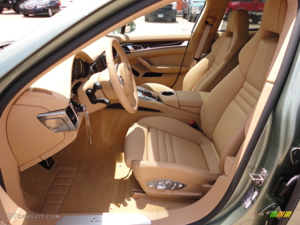2012 Panamera Turbo - Crystal Green Metallic / Luxor Beige photo #6