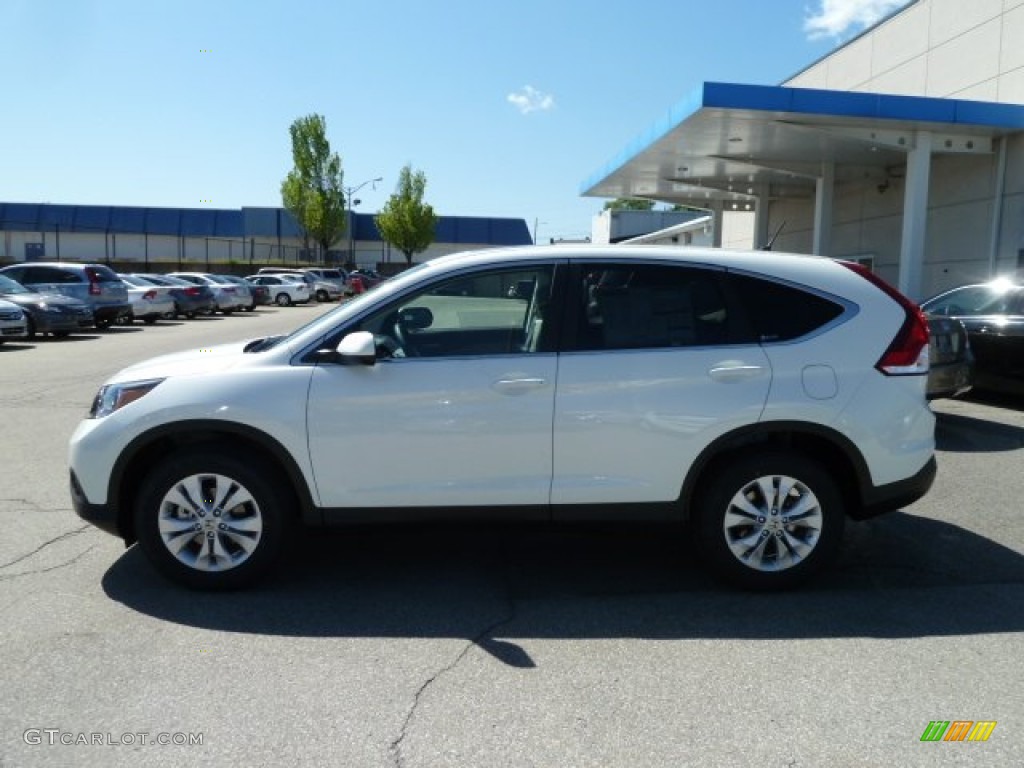 2012 CR-V EX 4WD - White Diamond Pearl / Beige photo #2