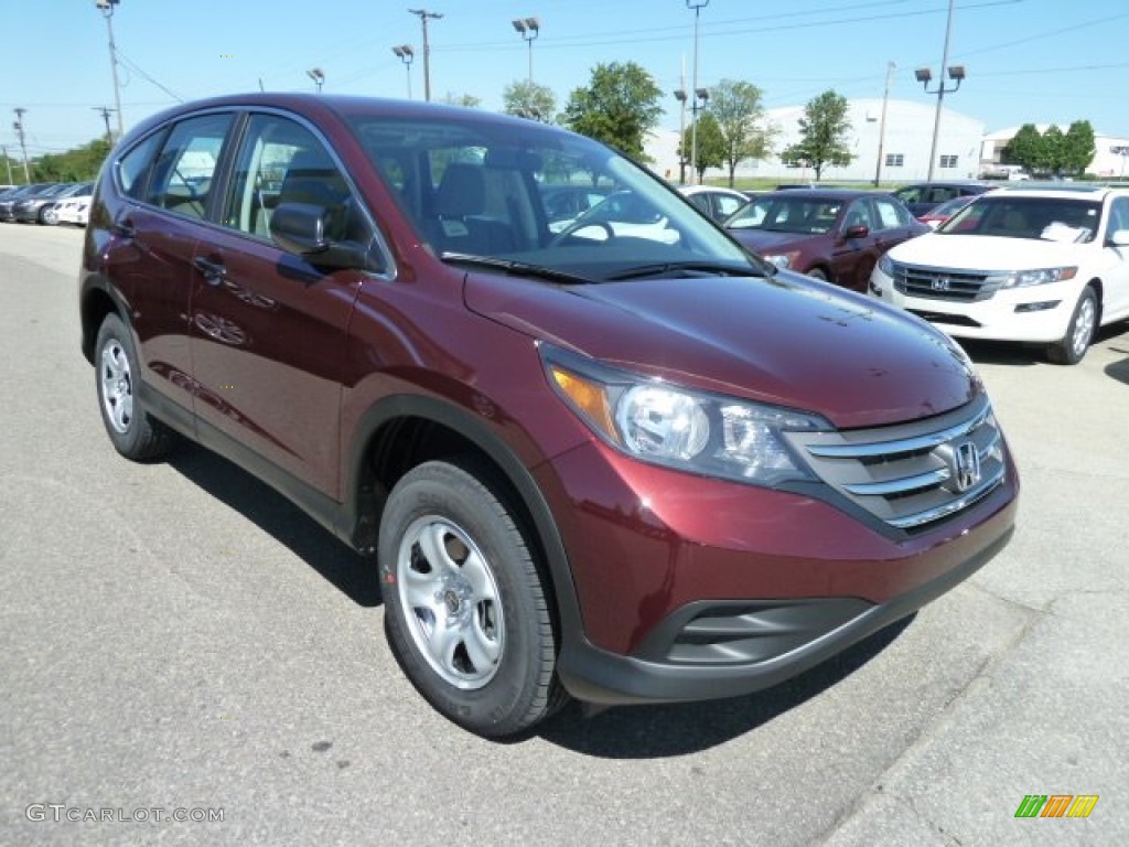 2012 CR-V LX 4WD - Basque Red Pearl II / Gray photo #7