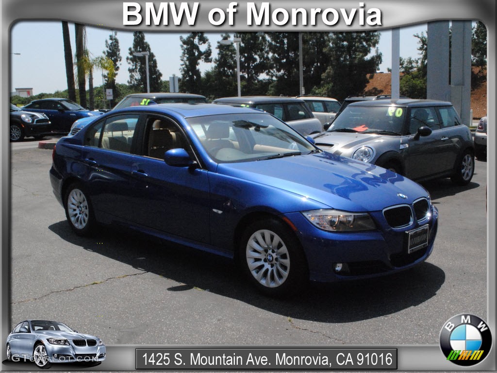 2009 3 Series 328i Sedan - Montego Blue Metallic / Beige photo #1