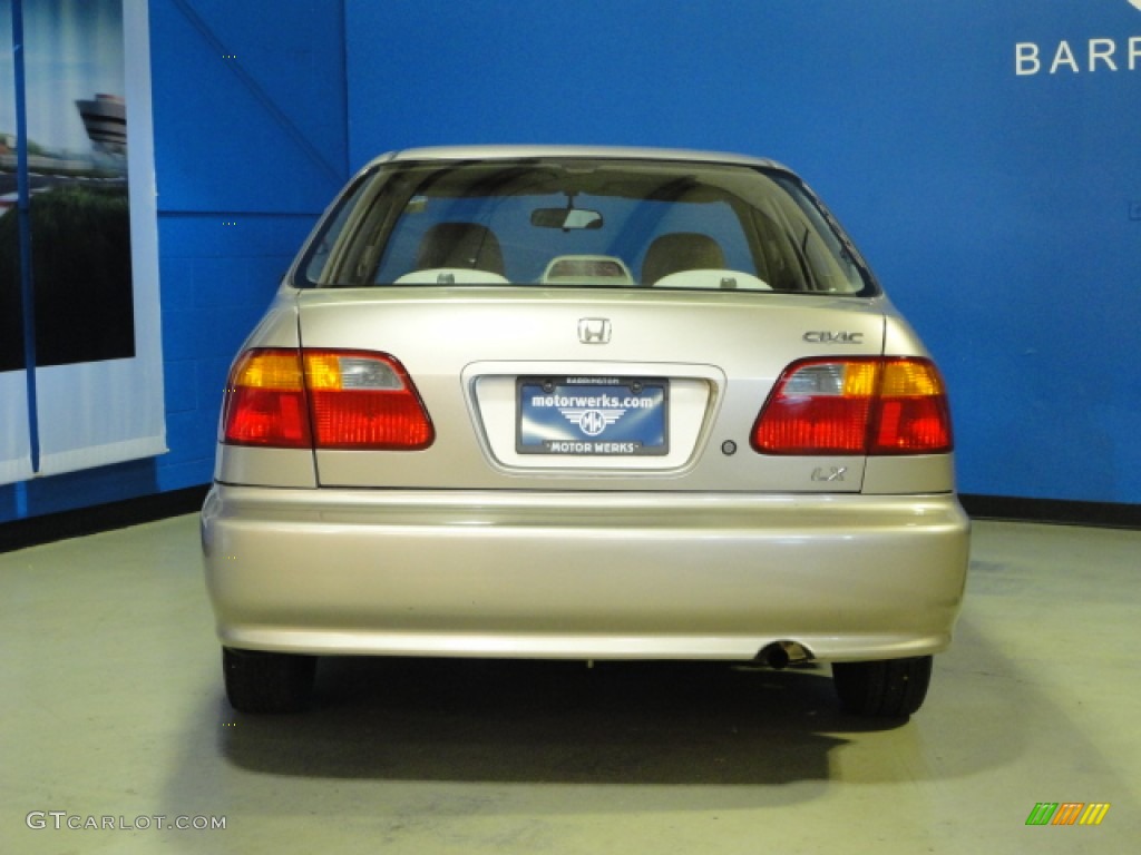 2000 Civic LX Sedan - Titanium Metallic / Gray photo #7